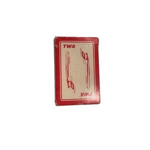 Vintage TWA Trans World Airlines Playing Cards Red White Plane Collectible Deck
